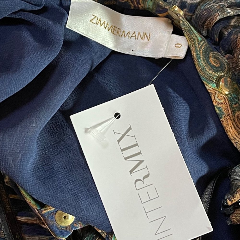 Zimmermann Esplanade Rivet Gown in Paisley - Picture 11 of 12